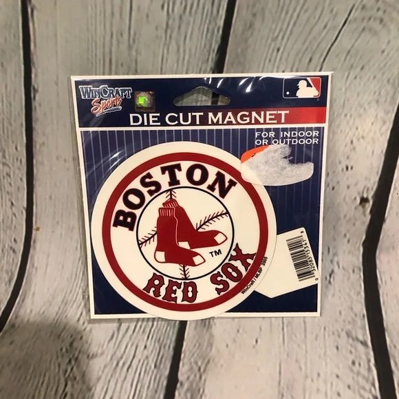 Boston Red Sox WinCraft 5" Logo Die-Cut Car Magnet MLB - Picture 1 of 2